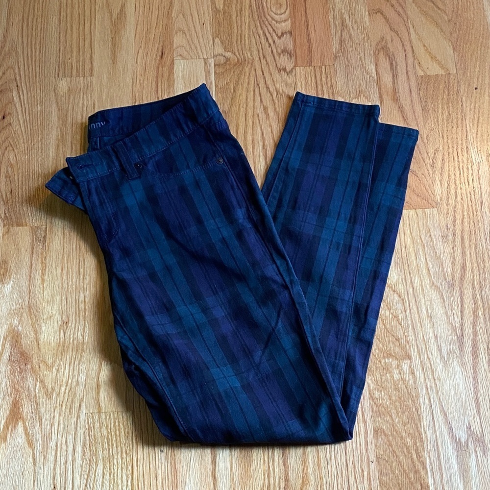 Plaid Blue and Green Pants